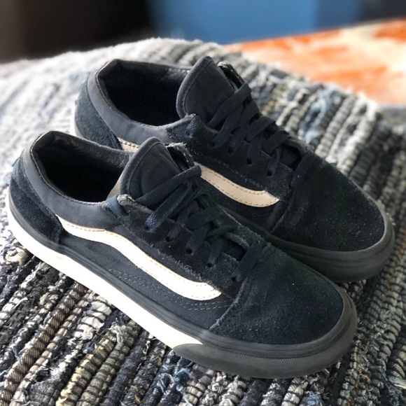 Blue Suede and Canvas Old Skool Vans - Picture 1 of 5